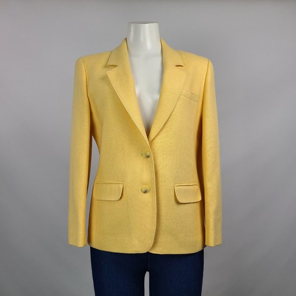 Pendleton Jackets & Blazers - Vintage Pendleton Yellow Wool Blazer Size S/M Petite